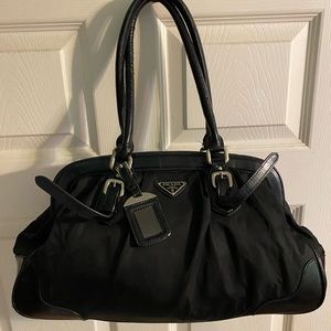 Prada tessuto & leather bag